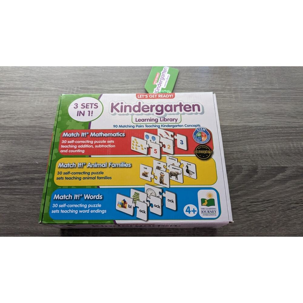 The Kindergarten Learning Library 3 sets in 1 Children Learning Cards, Brand New